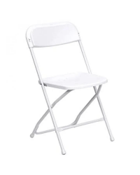 White Plastic Party / Wedding Chairs (650lb Capacity)