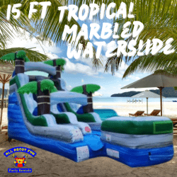 15' Tropical Marbled Water Slide (Wet or Dry)