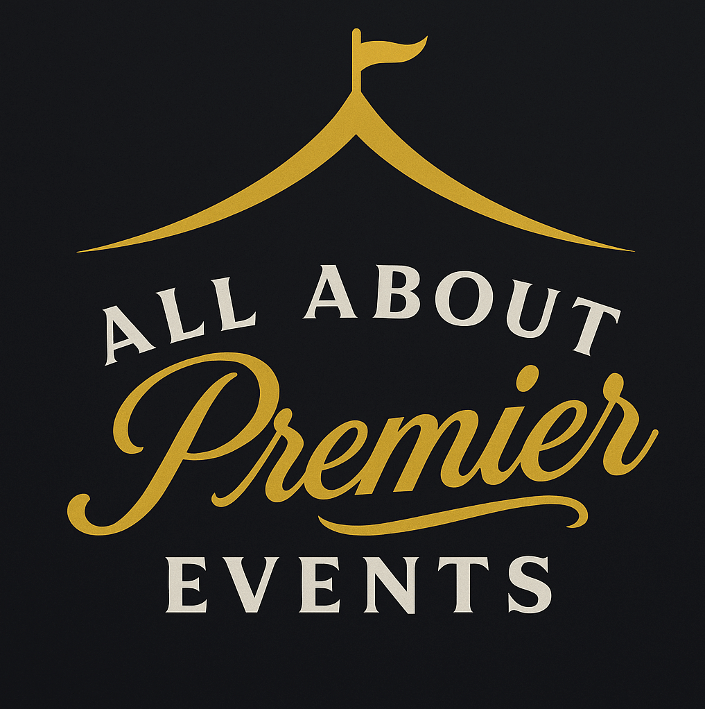 Logo for All About Premier Events, a Pittsburgh event rental company specializing in tents, weddings, and upscale outdoor celebrations.